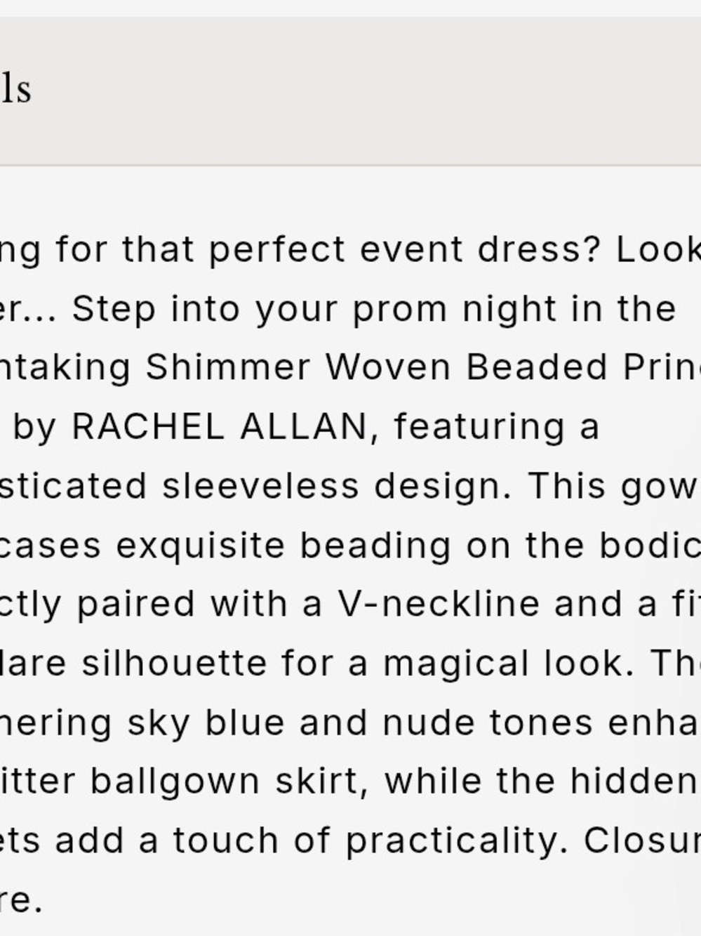 Rachel Allan Light Blue Beaded Ball Gown - Picture 4 of 16